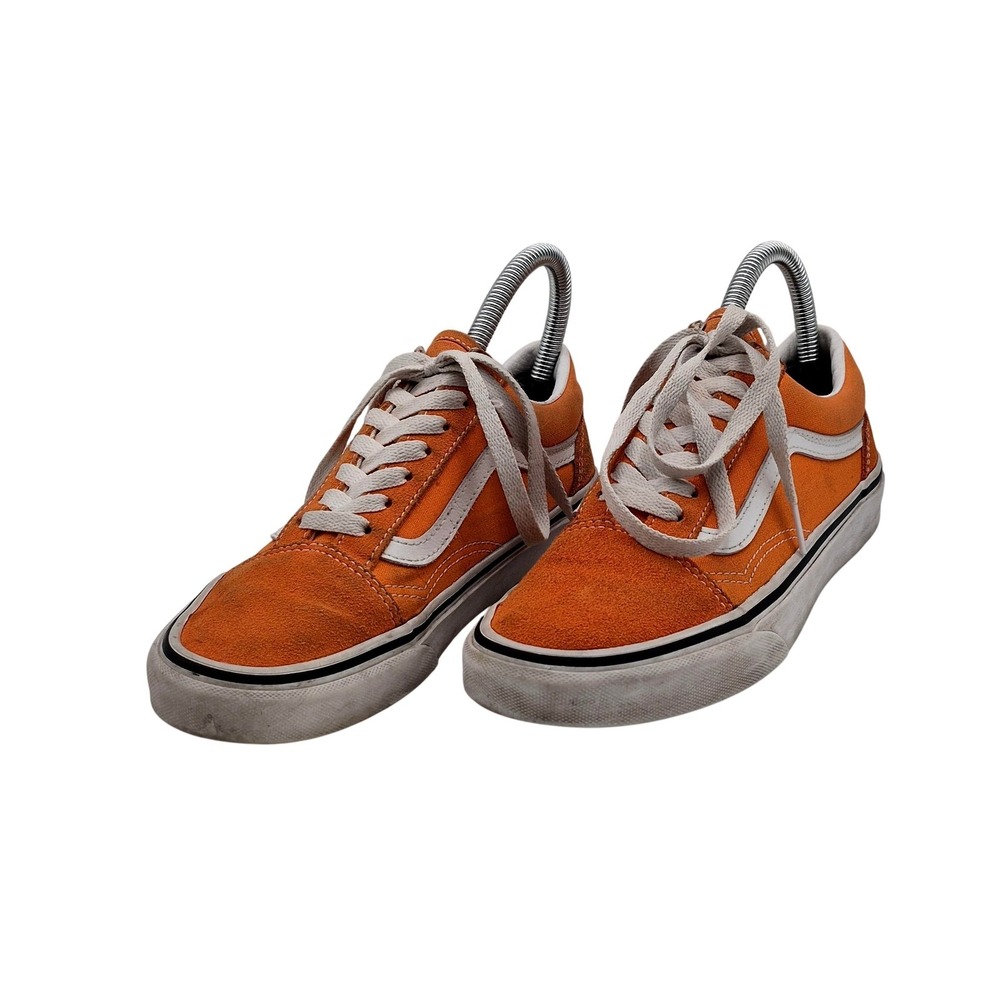 Vans Old Skool‎ Shoes Mens Size 5 Orange Suede Low Top Casual Skate Sneakers